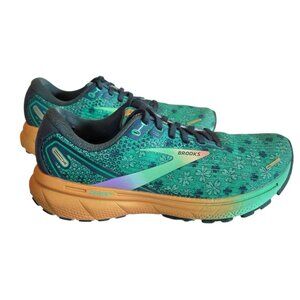 Brooks Ghost 14 Run Lucky Green Shamrock St Patrick's Day Woman's Running Shoes